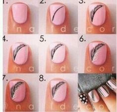pink-black-white-nails-66_15 Roz negru alb cuie