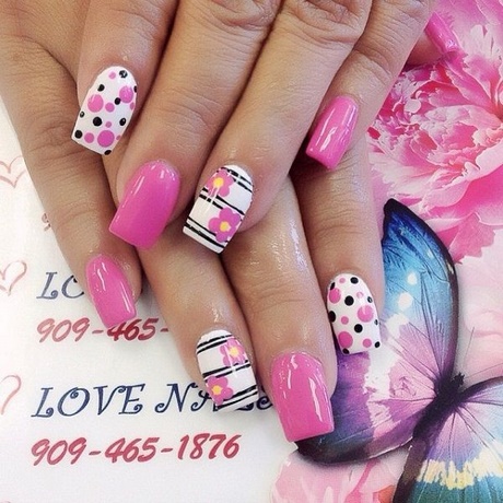 pink-color-nail-art-designs-83_17 Modele de unghii de culoare Roz