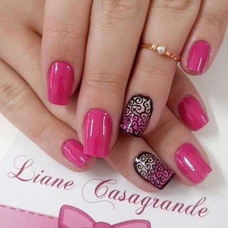 pink-color-nail-art-designs-83_5 Modele de unghii de culoare Roz