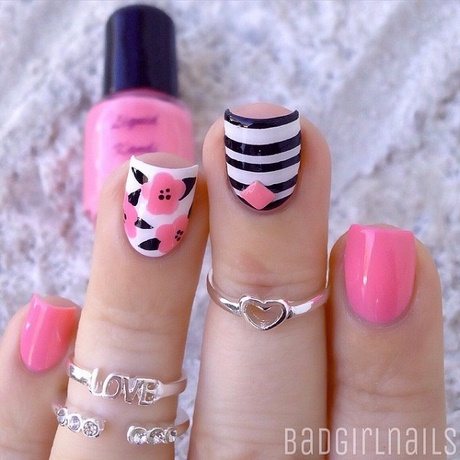 pink-color-nail-art-39_11 Arta unghiilor de culoare Roz