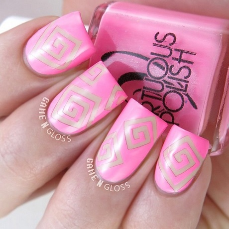 pink-color-nail-art-39_13 Arta unghiilor de culoare Roz