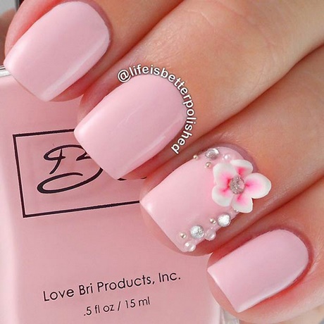 pink-color-nail-art-39_3 Arta unghiilor de culoare Roz