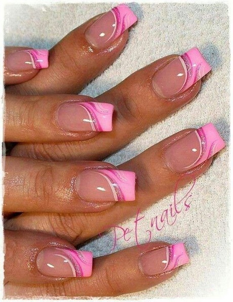 pink-french-nail-designs-71_13 Roz modele de unghii franceze