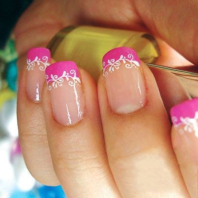 pink-french-nail-designs-71_2 Roz modele de unghii franceze