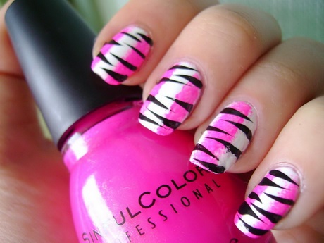pink-n-black-nail-designs-28_11 Roz n negru modele de unghii