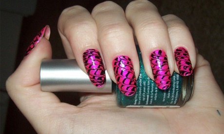 pink-n-black-nail-designs-28_18 Roz n negru modele de unghii