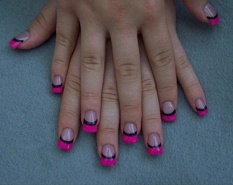 pink-n-black-nail-designs-28_19 Roz n negru modele de unghii