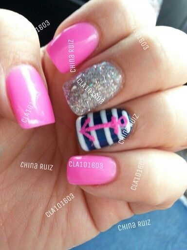 pink-nail-patterns-68_10 Modele de unghii roz