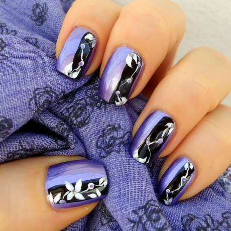 purple-and-black-nail-art-designs-87_12 Modele de unghii violet și negru