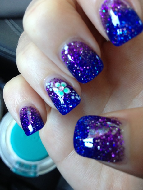 purple-and-blue-nail-designs-32 Modele de unghii violet și albastru