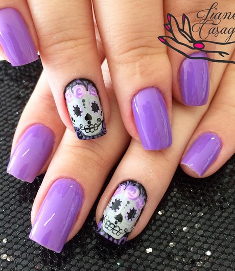 purple-and-white-nail-art-22_4 Violet și alb nail art