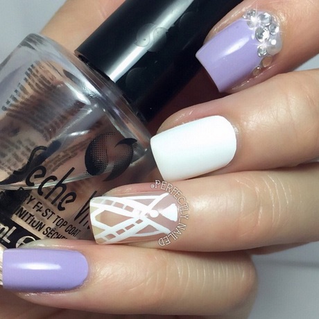 purple-and-white-nail-art-22_8 Violet și alb nail art