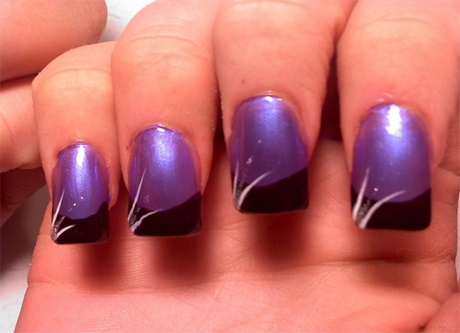 purple-black-and-white-nail-designs-02_9 Modele de unghii alb-negru violet