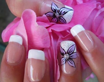 purple-french-manicure-designs-16_10 Modele de manichiură franceză violet