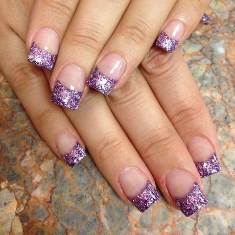 purple-french-manicure-designs-16_13 Modele de manichiură franceză violet