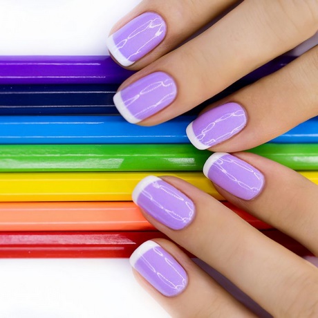 purple-french-manicure-designs-16_16 Modele de manichiură franceză violet