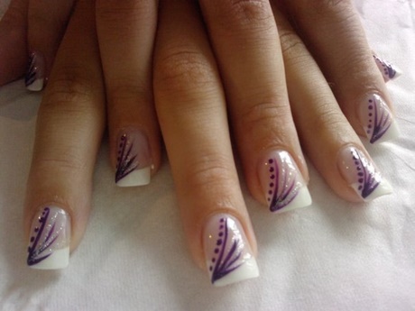 purple-french-manicure-designs-16_17 Modele de manichiură franceză violet