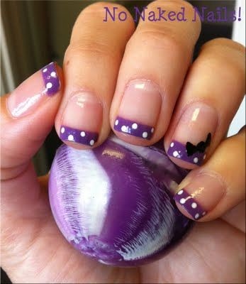 purple-french-manicure-designs-16_18 Modele de manichiură franceză violet