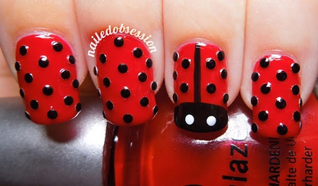 red-and-black-nail-art-designs-14_7 Modele de unghii roșii și negre