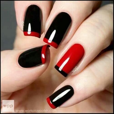 red-and-black-nail-polish-designs-83 Modele de lacuri de unghii roșii și negre