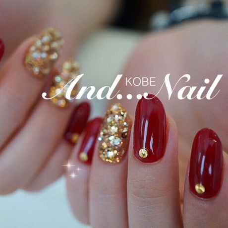 red-and-gold-nail-art-designs-37_6 Modele de unghii roșii și aurii