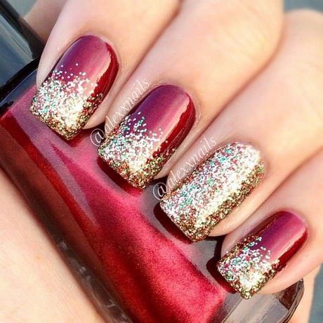 red-and-gold-nail-art-designs-37_7 Modele de unghii roșii și aurii