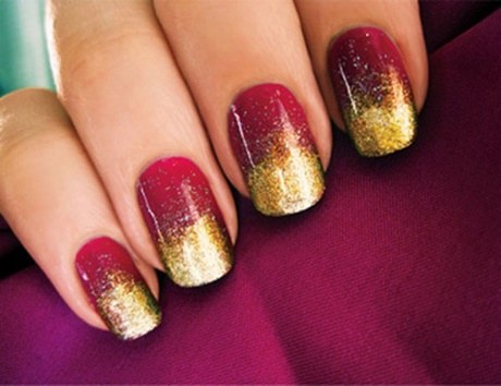 red-and-gold-nails-41_12 Unghii roșii și aurii