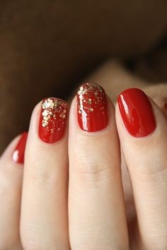 red-and-gold-nails-41_16 Unghii roșii și aurii