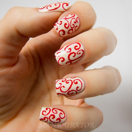 red-and-white-nail-polish-designs-06_8 Modele de lacuri de unghii roșii și albe