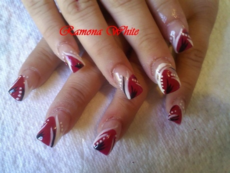 red-black-and-white-nail-art-26_16 Roșu alb-negru nail art