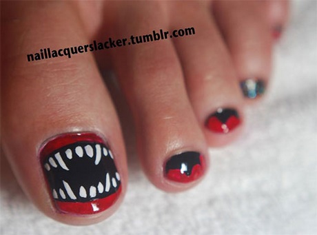 red-black-and-white-toe-nail-designs-16_3 Modele de unghii roșu negru și alb