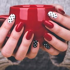red-black-white-and-silver-nail-designs-99_20 Modele de unghii roșu negru alb și argintiu