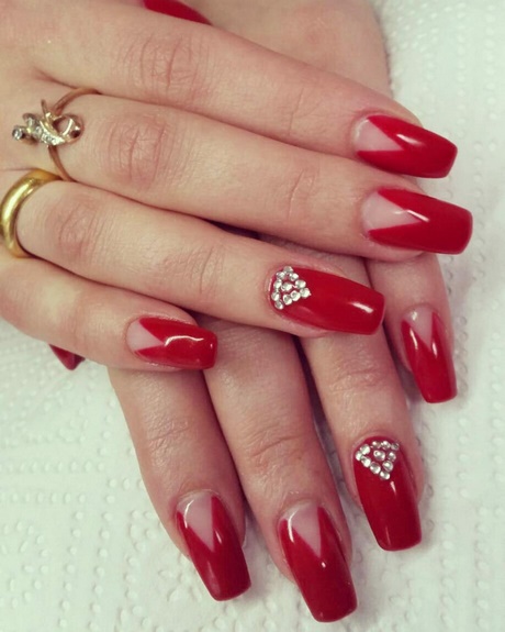 red-design-nails-69_8 Unghii de design roșu