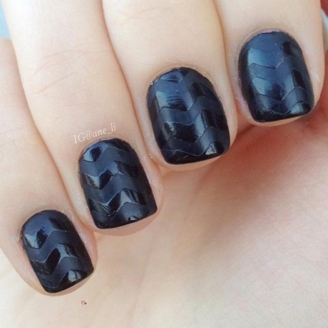 short-matte-black-nails-95_18 Unghii scurte negre mat