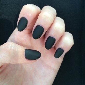 short-matte-black-nails-95_6 Unghii scurte negre mat