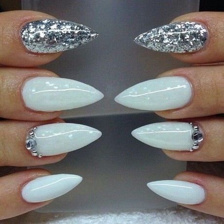 silver-and-white-nails-44_3 Argint și unghii albe