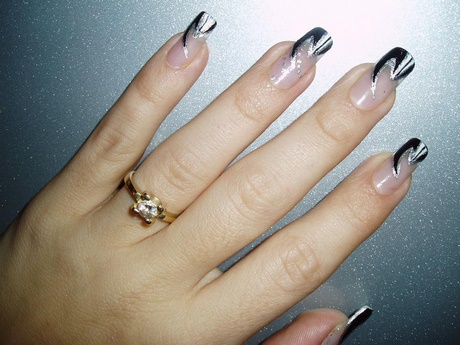 silver-black-nail-art-46_15 Argint Negru nail art