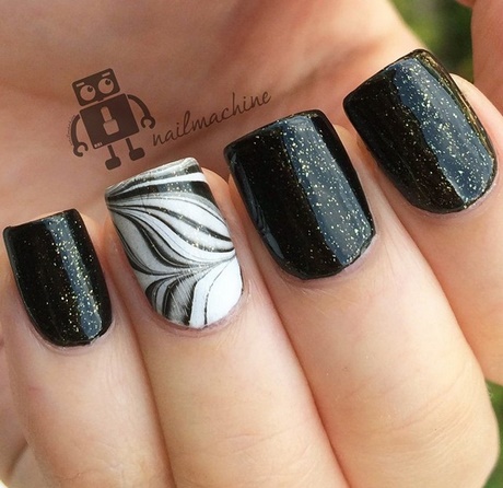silver-black-nail-art-46_7 Argint Negru nail art