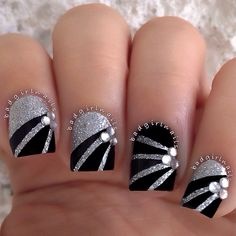silver-black-nail-designs-98_2 Modele de unghii negre de argint