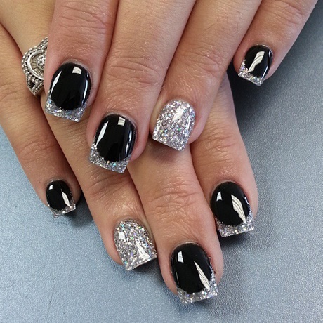 silver-black-nail-designs-98_5 Modele de unghii negre de argint