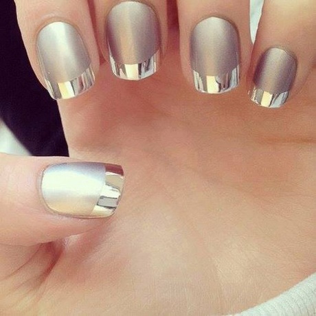 silver-french-nails-32_18 Argint unghiile franceze