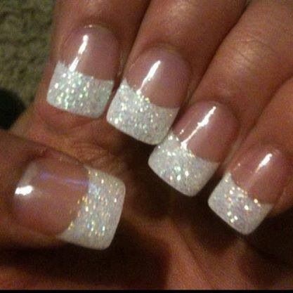 sparkly-french-nails-27_7 Sparkly Franceză cuie