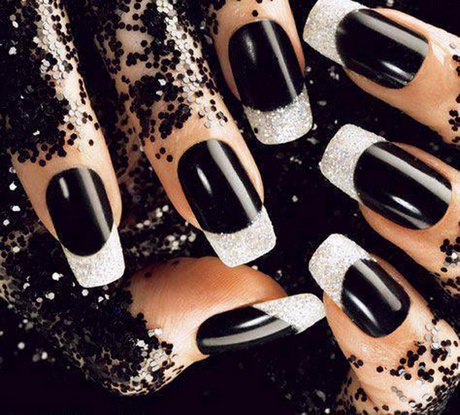 white-and-black-manicure-72_6 Manichiură albă și neagră