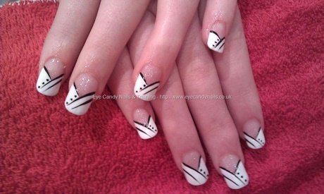 white-french-nail-art-63_19 Alb franceză nail art