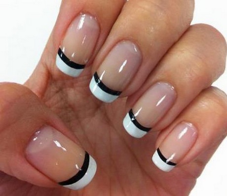 white-french-nail-designs-48_6 Modele albe de unghii franceze
