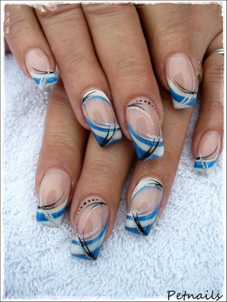 white-french-nail-designs-48_7 Modele albe de unghii franceze