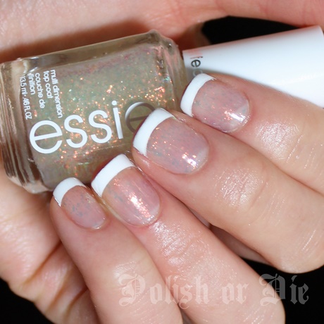 white-sparkly-french-manicure-36_17 Manichiura franceză albă strălucitoare