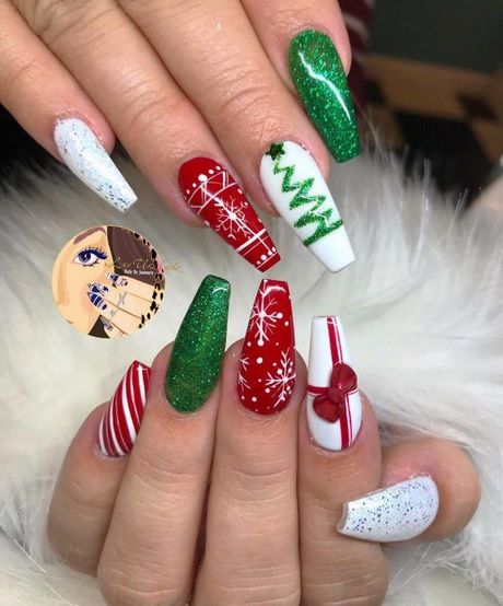 acrylic-christmas-nail-ideas-59_2 Idei de unghii acrilice de Crăciun