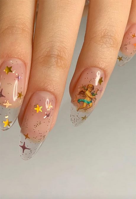 Angel nail art design