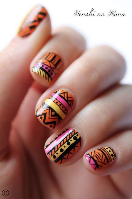 aztec-nail-art-designs-13_4 Aztec nail Art designs